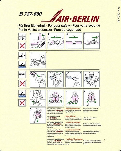 Air-Berlin - Boeing 737-800 ( 2 ), Ophalen of Verzenden, Nieuw, Kaart, Foto of Prent