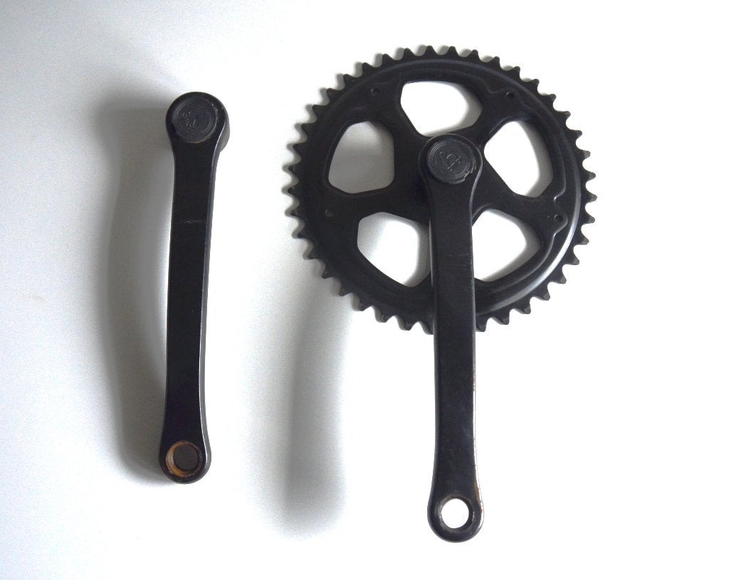 Amar crankstel 172.5mm, 40 tanden voorblad, zwart, Crankstel of Pedalen, Kinderfiets, Staal, Ophalen of Verzenden