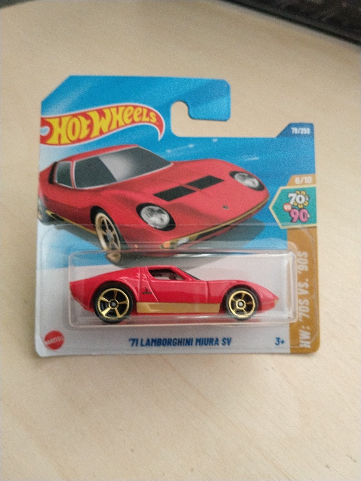 Hotwheels '71 Lamborghini miura SV hot wheels, Ophalen of Verzenden, Nieuw, Auto