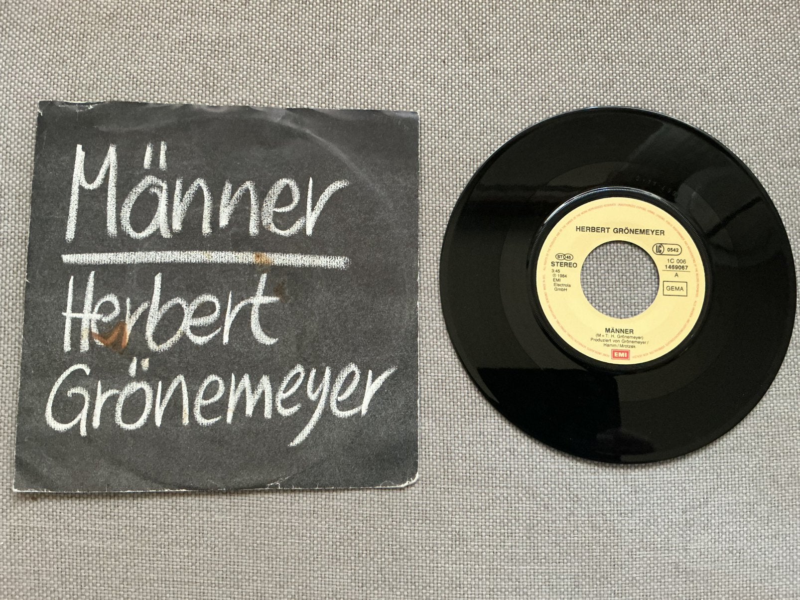 Single vinyl. Herbert Grönemeijer. Männer., Ophalen of Verzenden, Gebruikt, Pop
