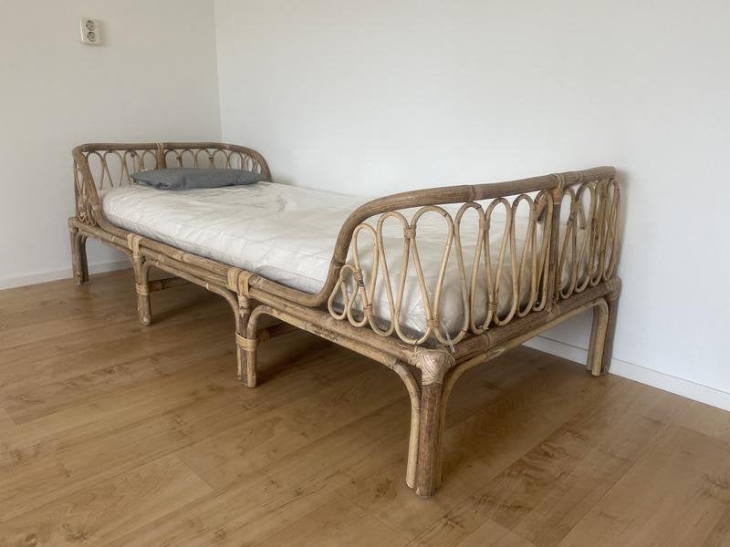 Bamboe peuterbed, Ophalen, 70 tot 85 cm, 140 tot 160 cm, Zo goed als nieuw