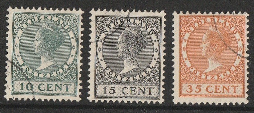 Nederland 1924 nvph 136-138 Tentoonstellingzegels, Ophalen of Verzenden, T/m 1940, Gestempeld
