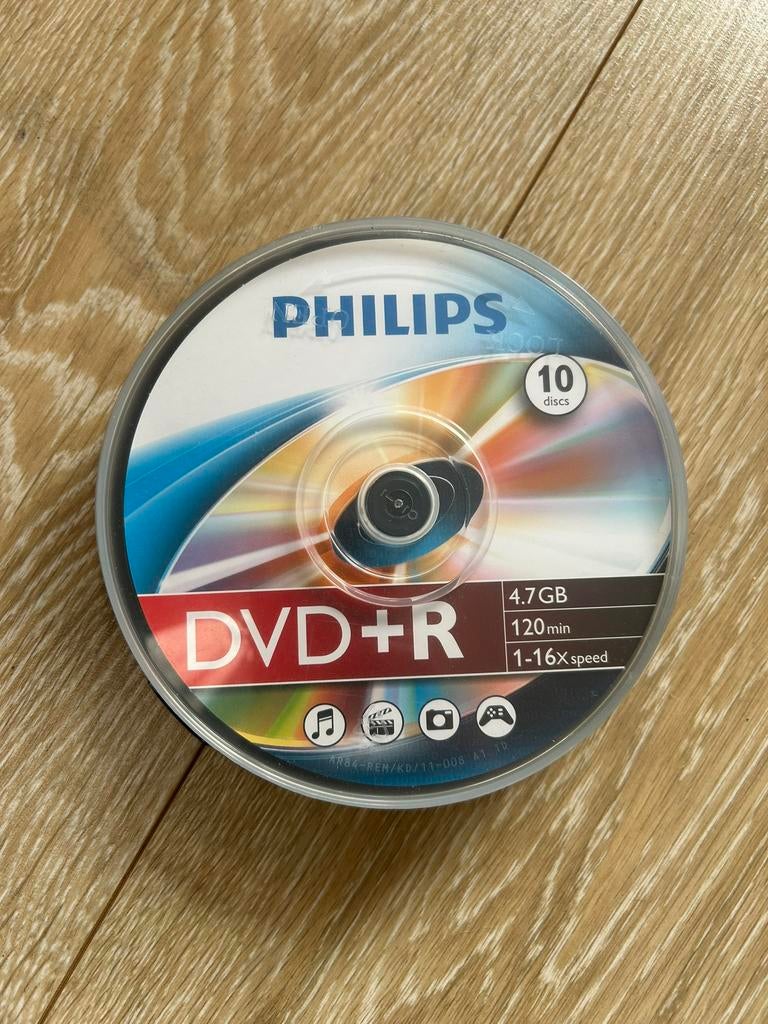 Philips DVD+R 10 disc, Ophalen of Verzenden, Zo goed als nieuw, Dvd