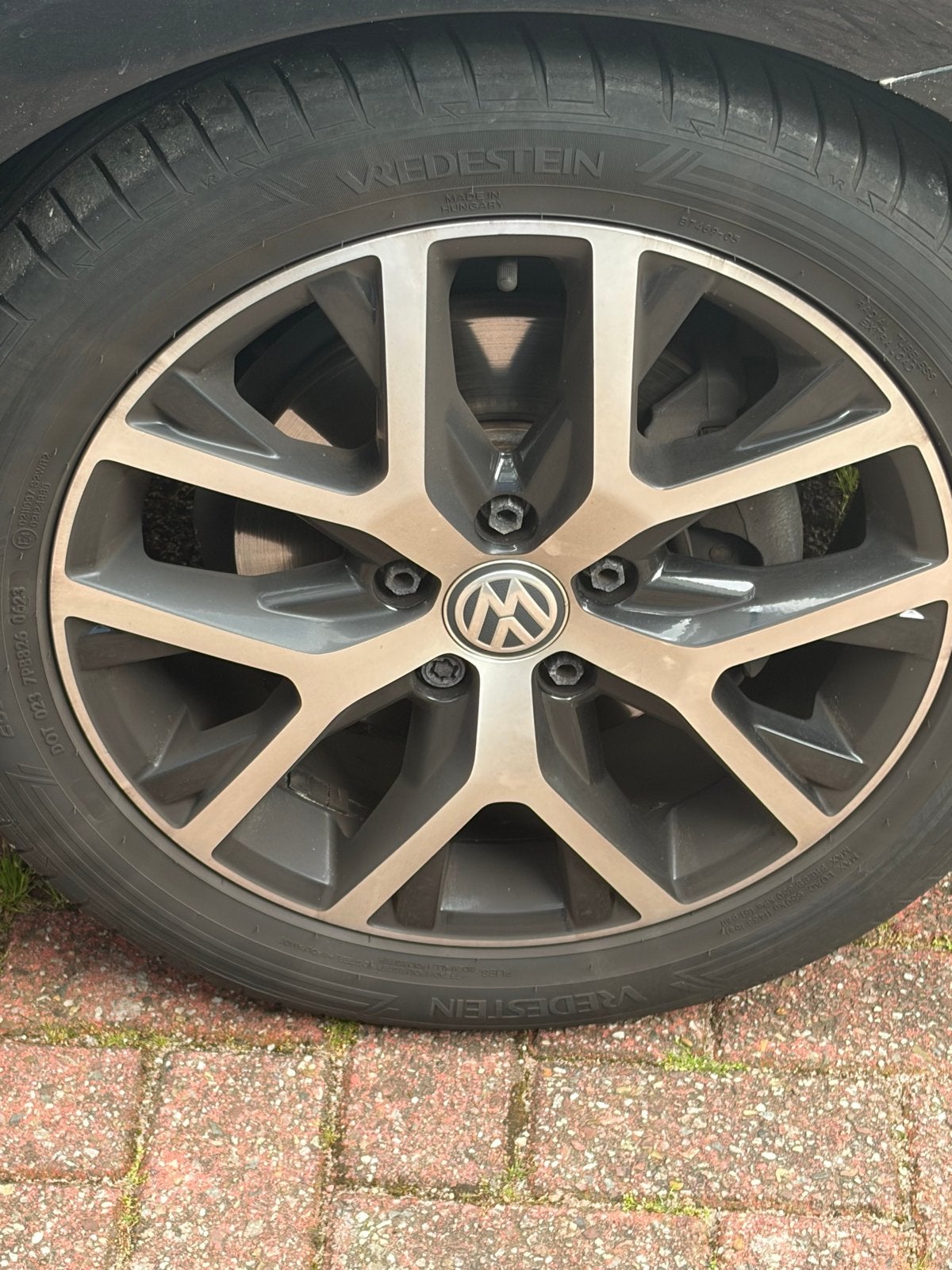 17 inch velgen met goede banden voor Golf 7, Ophalen, Gebruikt