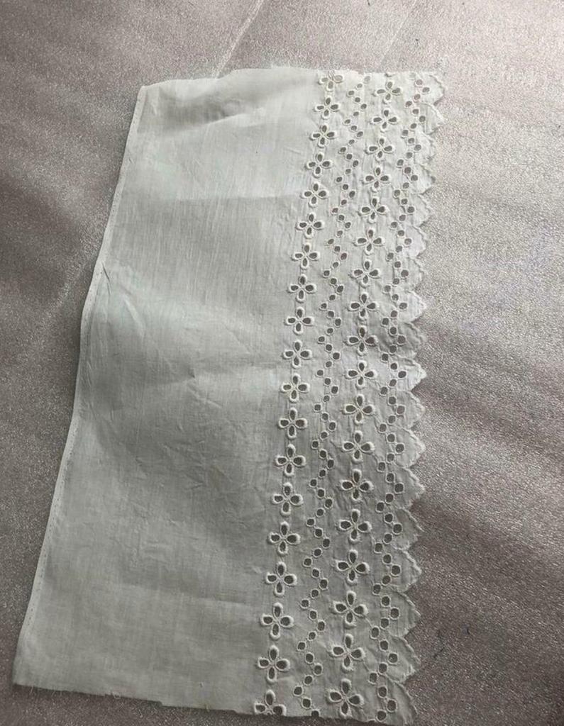 BRODERIE X 5 STUKS - WIT - 1 € per stuk, 120 cm of meer, Ophalen of Verzenden, Zo goed als nieuw, Katoen