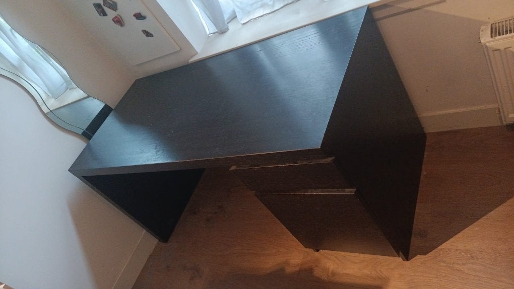 bureau Ikea zwart, Ophalen, Zwart, Gebruikt, 65 cm