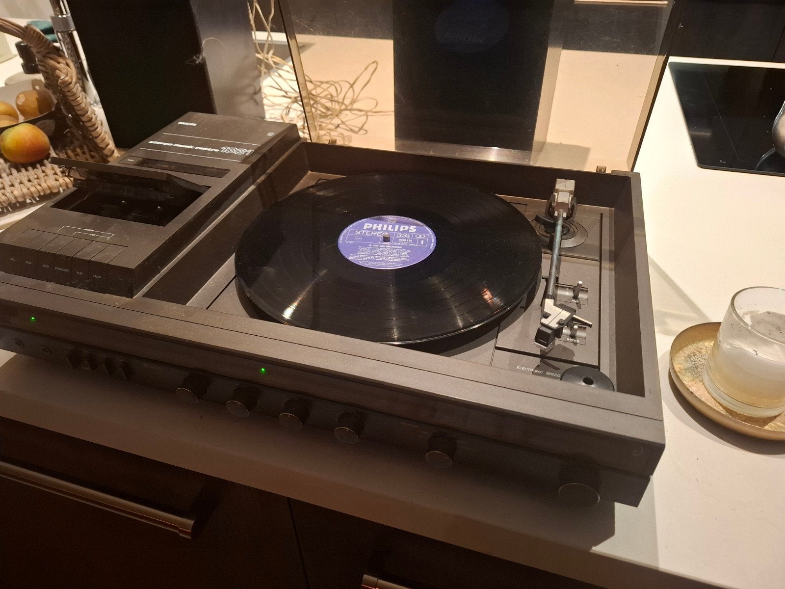 Philips Stereo Music Centre 1331 Platenspeler & Cassette, Ophalen of Verzenden, Gebruikt, Platenspeler, Philips