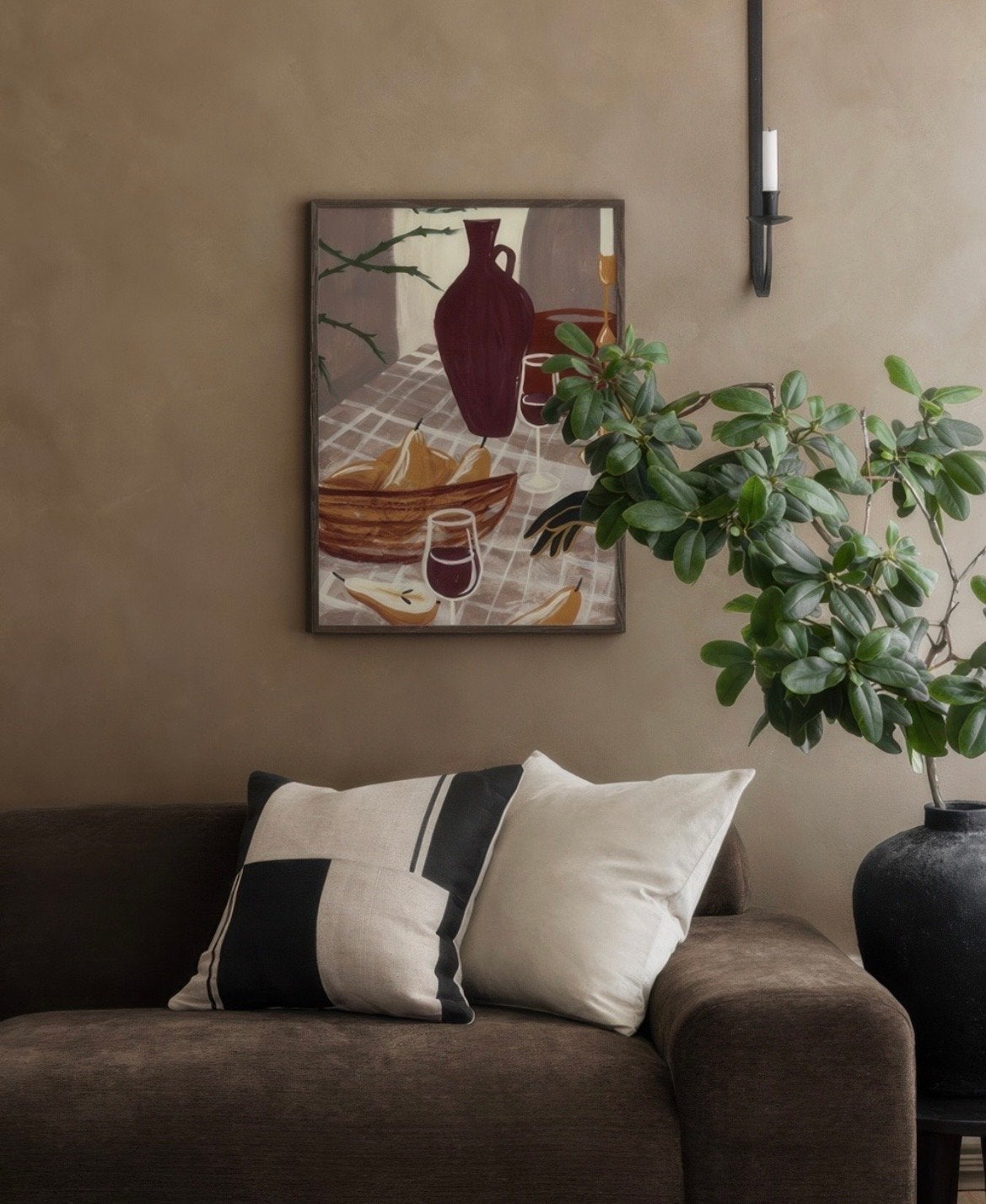 Desenio poster met fotolijst 'Wine Pear' 50x70 cm, Ophalen, 50 – 75, Zo goed als nieuw, Foto of Poster