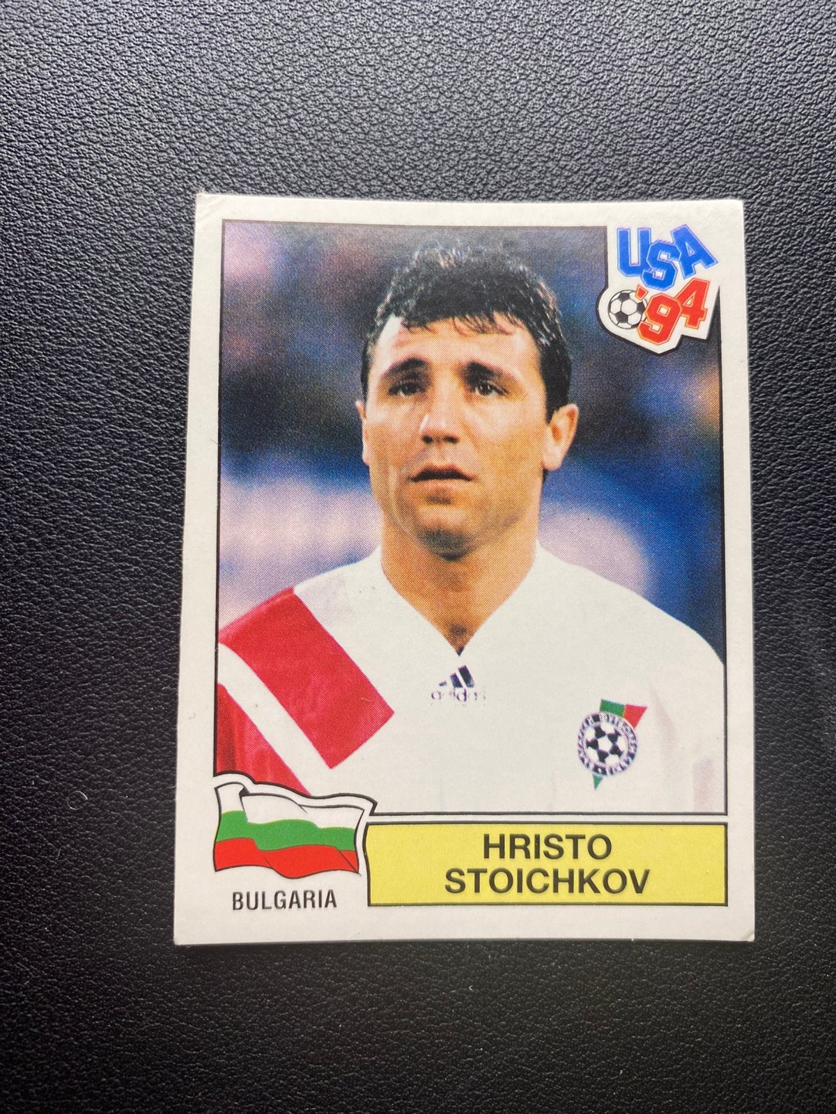 Hristo Stoichkov - Bulgarije - Panini WK 1994, Ophalen of Verzenden, Zo goed als nieuw, Buitenlandse clubs, Poster, Plaatje of Sticker