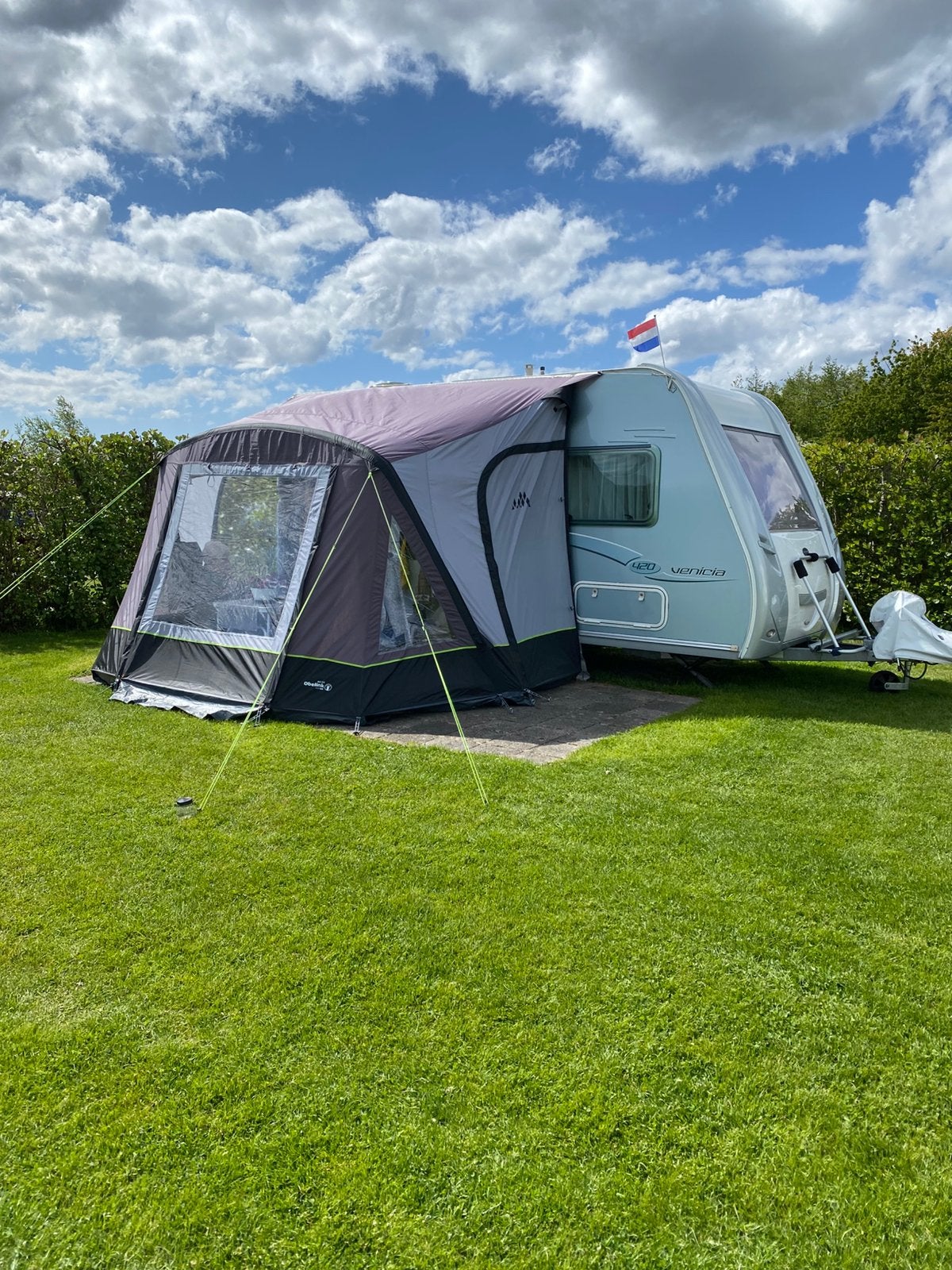 Opblaasbare caravan voortent, Caravans en Kamperen, Ophalen, Zo goed als nieuw