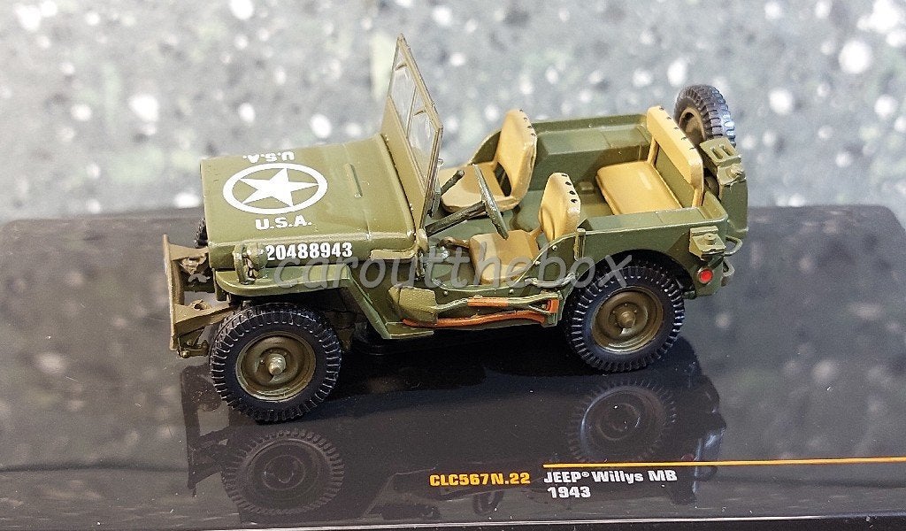 Jeep Willys MB 1943 groen 1:43 Ixo V1097, Verzenden, Nieuw, Auto, Overige merken