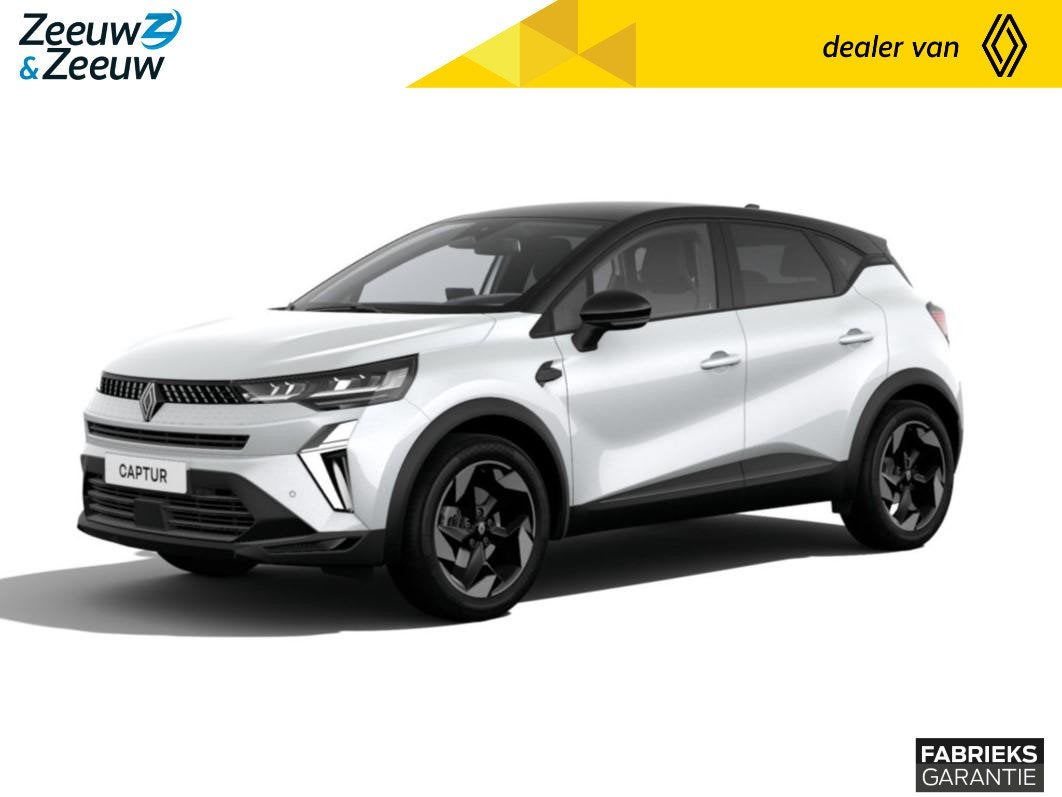 Renault Captur E-Tech full hybrid 160 techno | Nu leverbaar, Auto's, 1789 cc, 4 cilinders, Leder en Stof, Wit