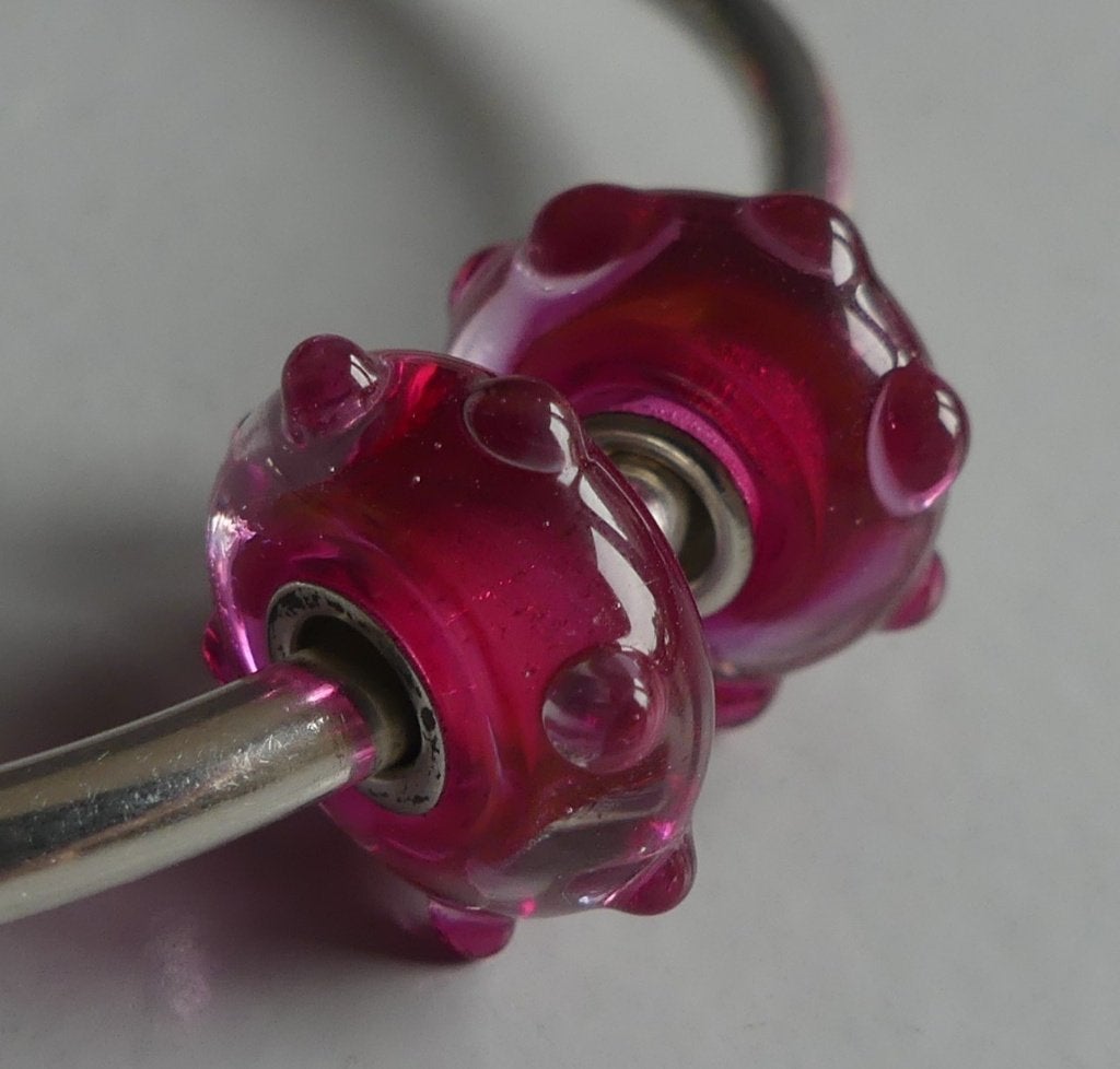 Trollbeads 2x ROZE KNOP, samen voor €25,00, Sieraden, Tassen en Uiterlijk, -, Verzenden, -, Zo goed als nieuw