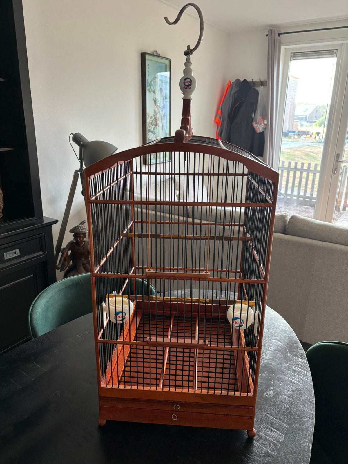 Houten vogelkooi, Ophalen, Zo goed als nieuw, Hout, Vogelkooi