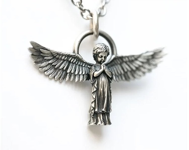Engel Ketting / Sieraad Katholieke Christelijke Bijbelse, Verzenden, Nieuw, Zilver, Overige materialen