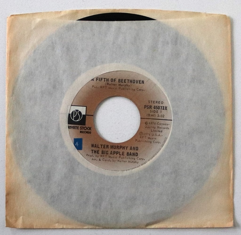Walter Murphy - A Fifth Of Beethoven - 7 inch single -1976, Ophalen, Gebruikt, 7 inch, Beschermende buitenhoes