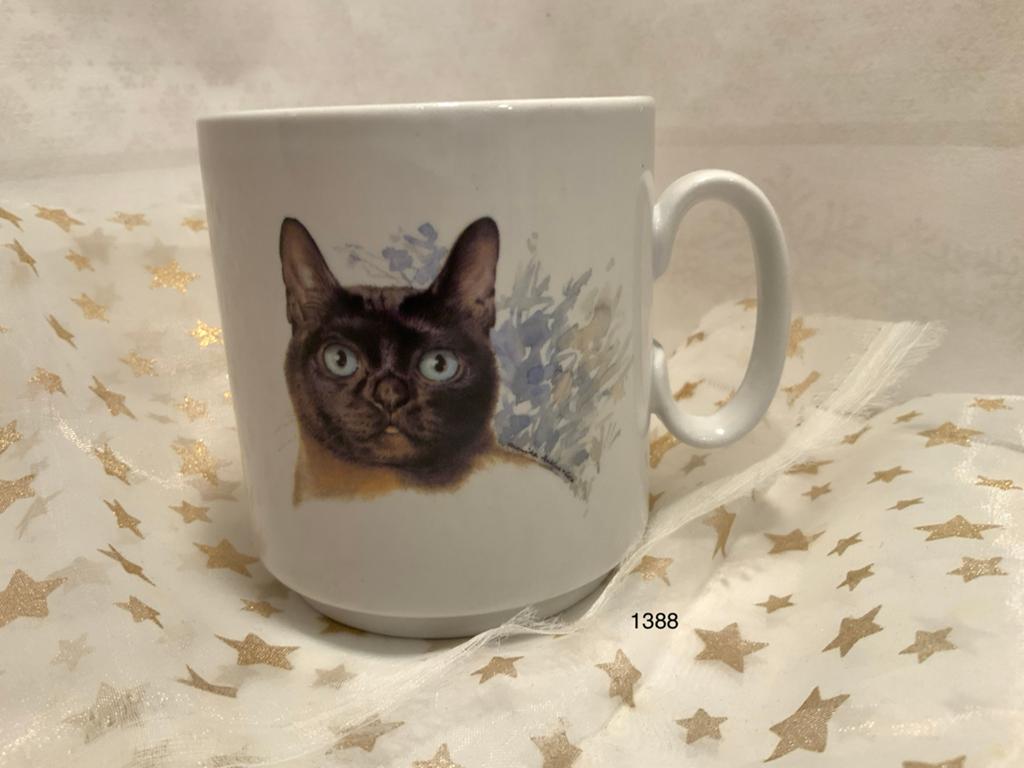 Mok met kattenafbeelding, Huis en Inrichting, Keuken | Servies, Ophalen of Verzenden, Gebruikt, Keramiek, Overige typen