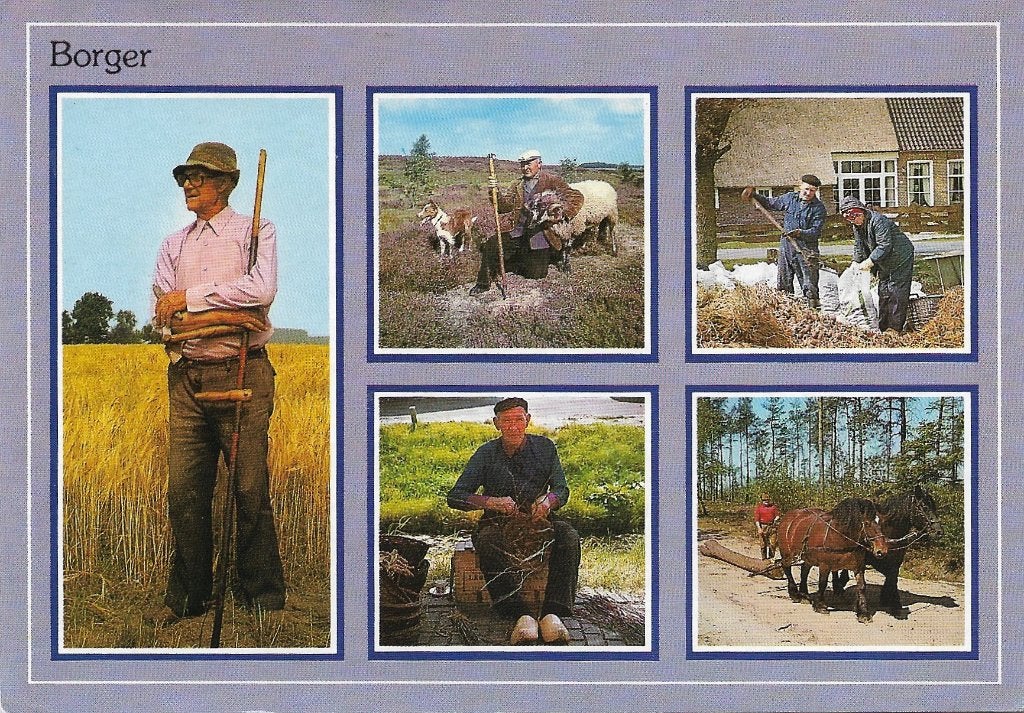 Ansichtkaart  	Borger	Ambachten	5-luik, Verzenden, 1980 tot heden, Gelopen, Drenthe