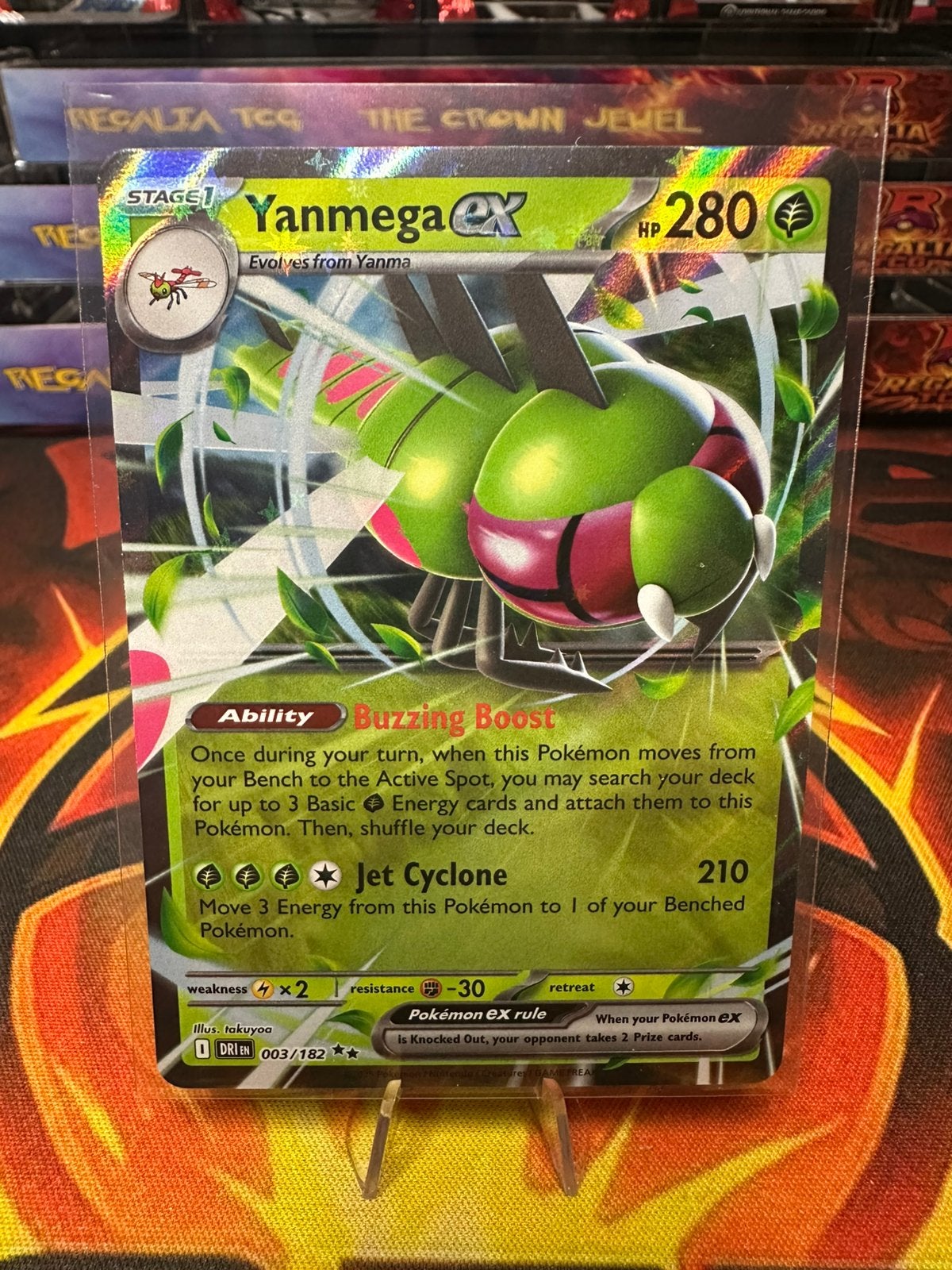 Yanmega ex (DRI 003) Destined Rivals, Ophalen of Verzenden, Zo goed als nieuw, Losse kaart, Foil