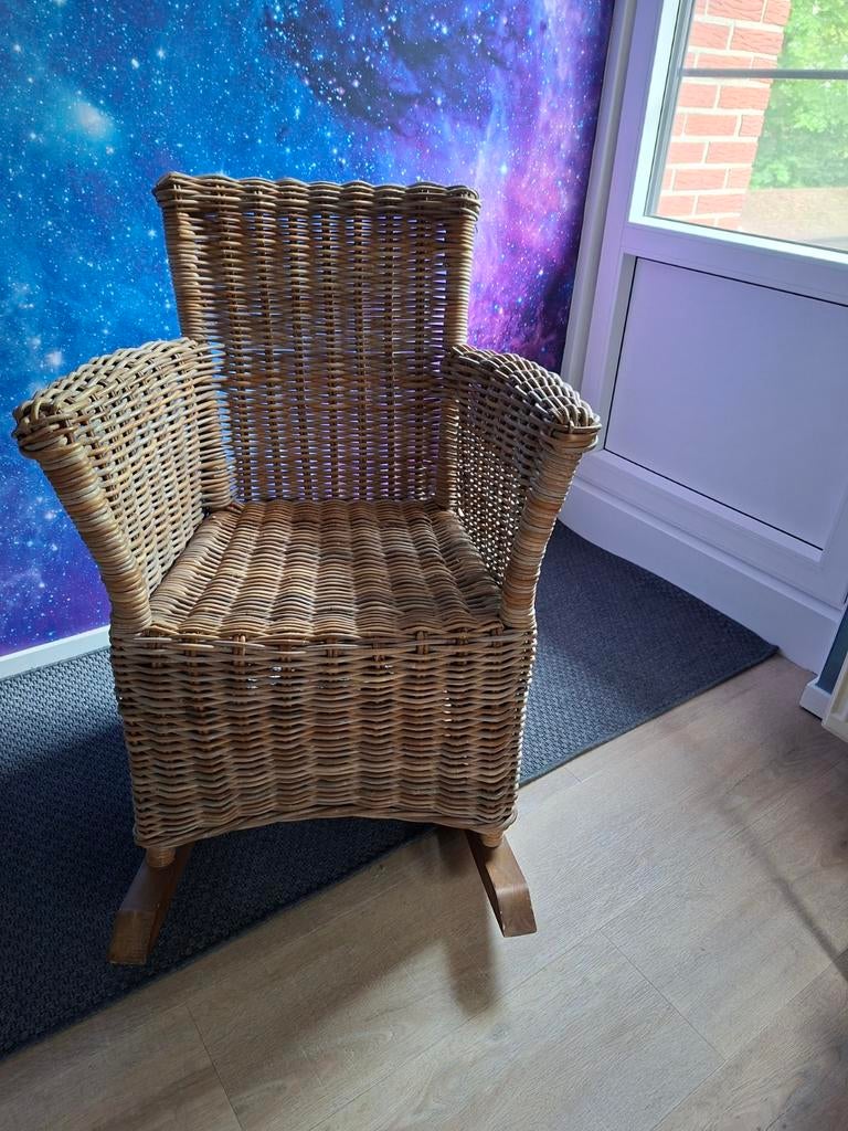Rotan schommelstoel, Ophalen, Zo goed als nieuw, Stoel