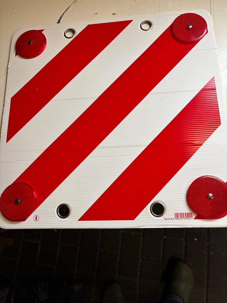 Reflecterend waarschuwingsbord., Caravans en Kamperen, Ophalen, Zo goed als nieuw