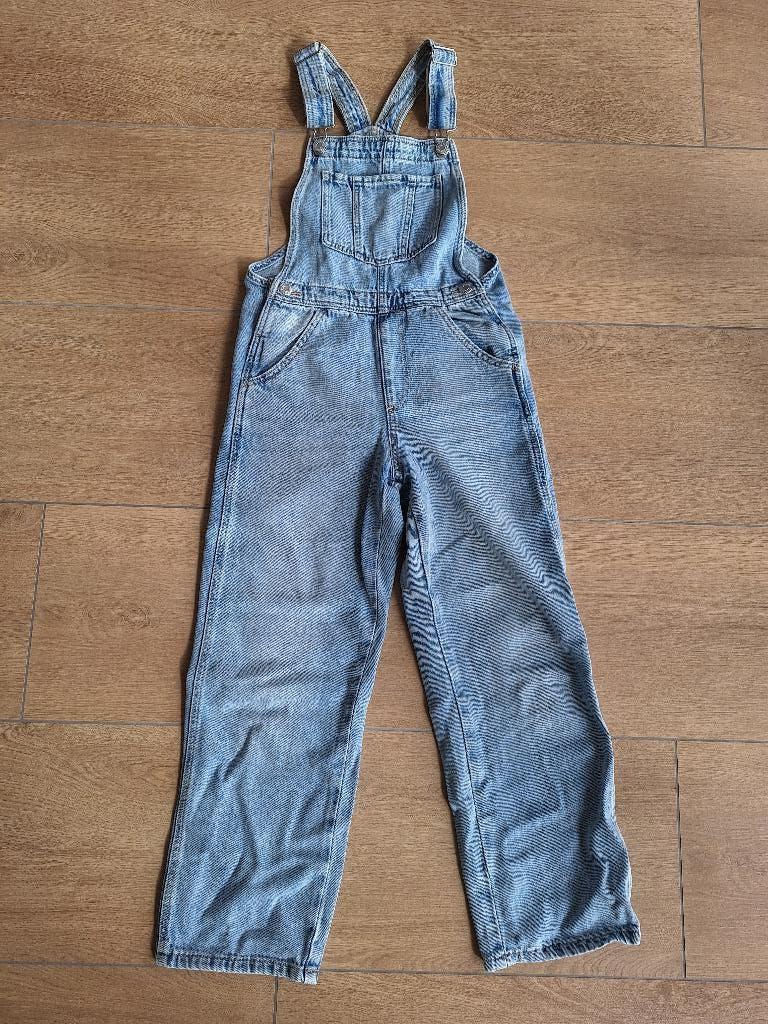 Tuinbroek spijker - H&M - maat 128, Broek, Meisje, H&M, Ophalen of Verzenden