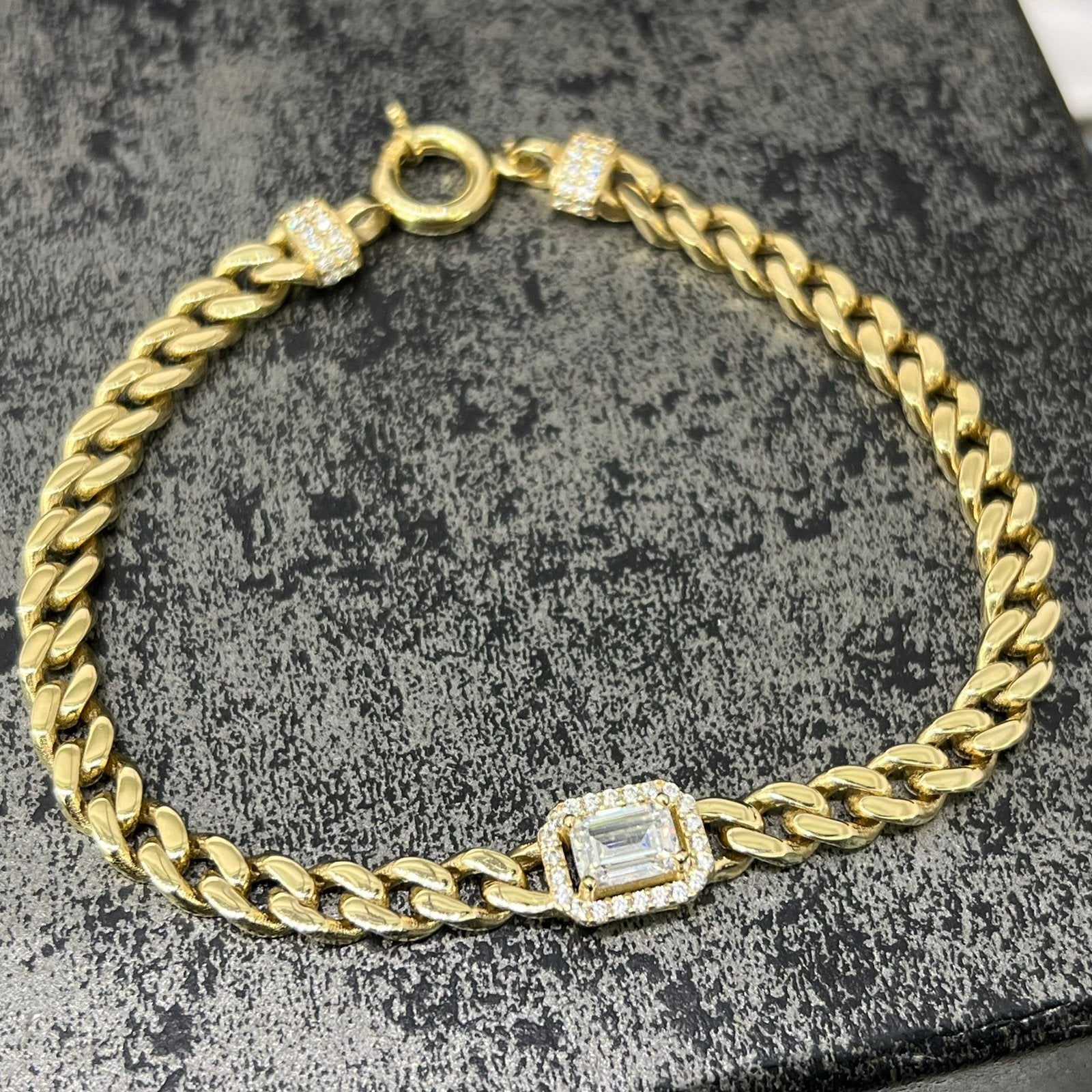 14 karaat gouden armband gourmet dames schakel, Ophalen of Verzenden, Nieuw, Goud