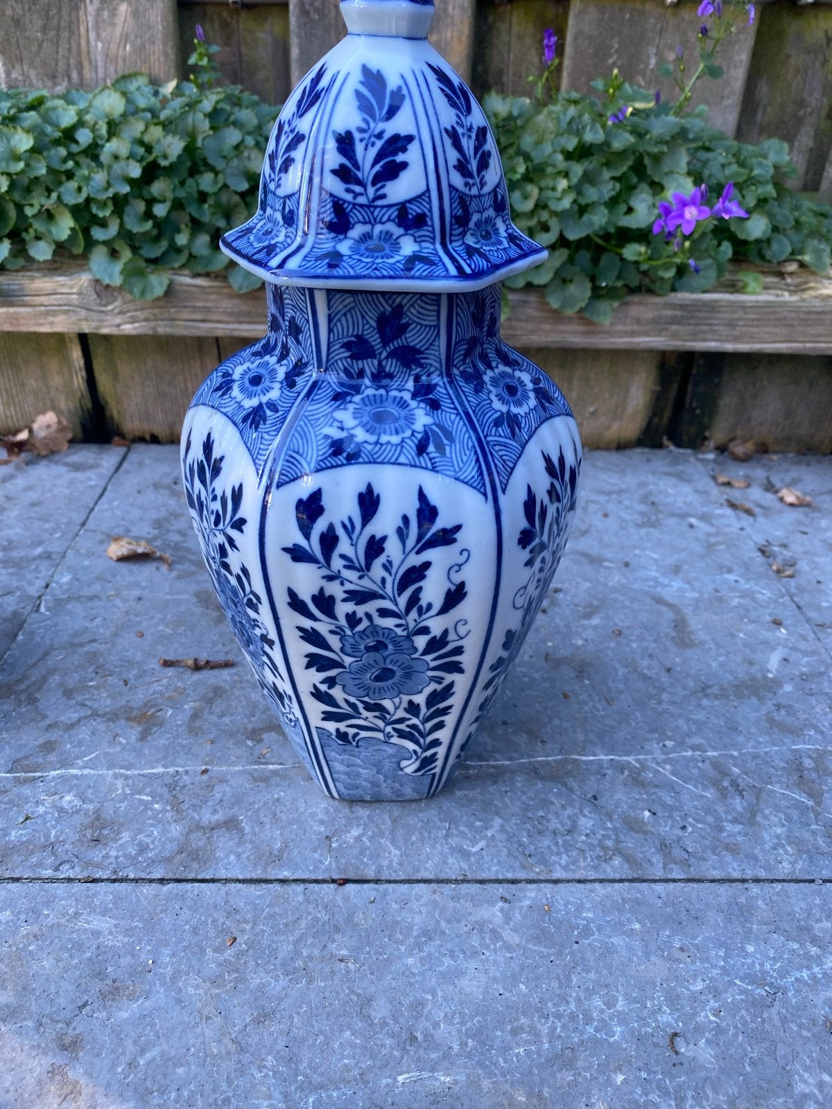 Antieke Chinese gemberpot blauw-wit porselein, Ophalen