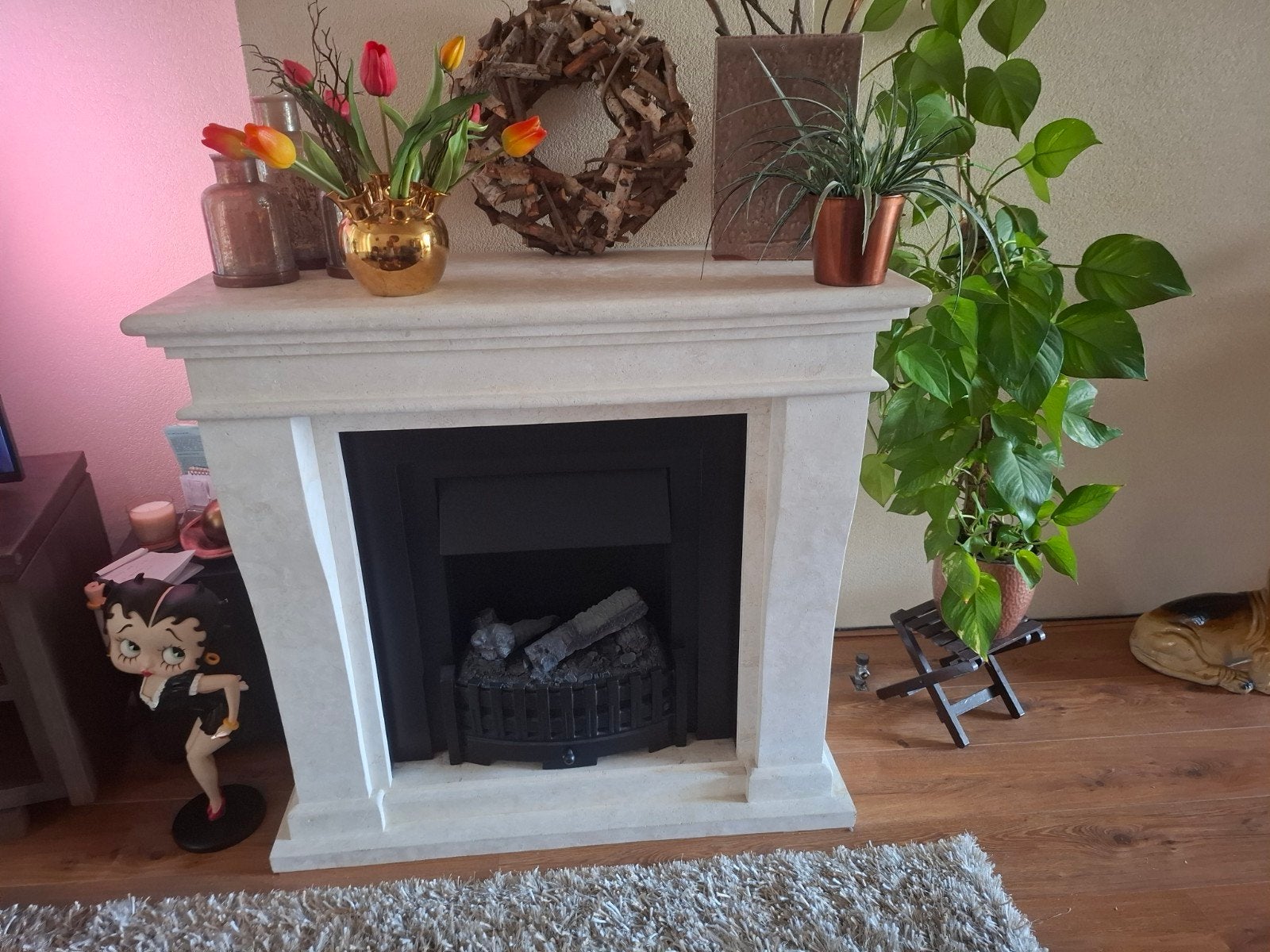 Ruby Fires elektrische haard met schouw, Huis en Inrichting, Haarden, Elektrische haard, Ophalen
