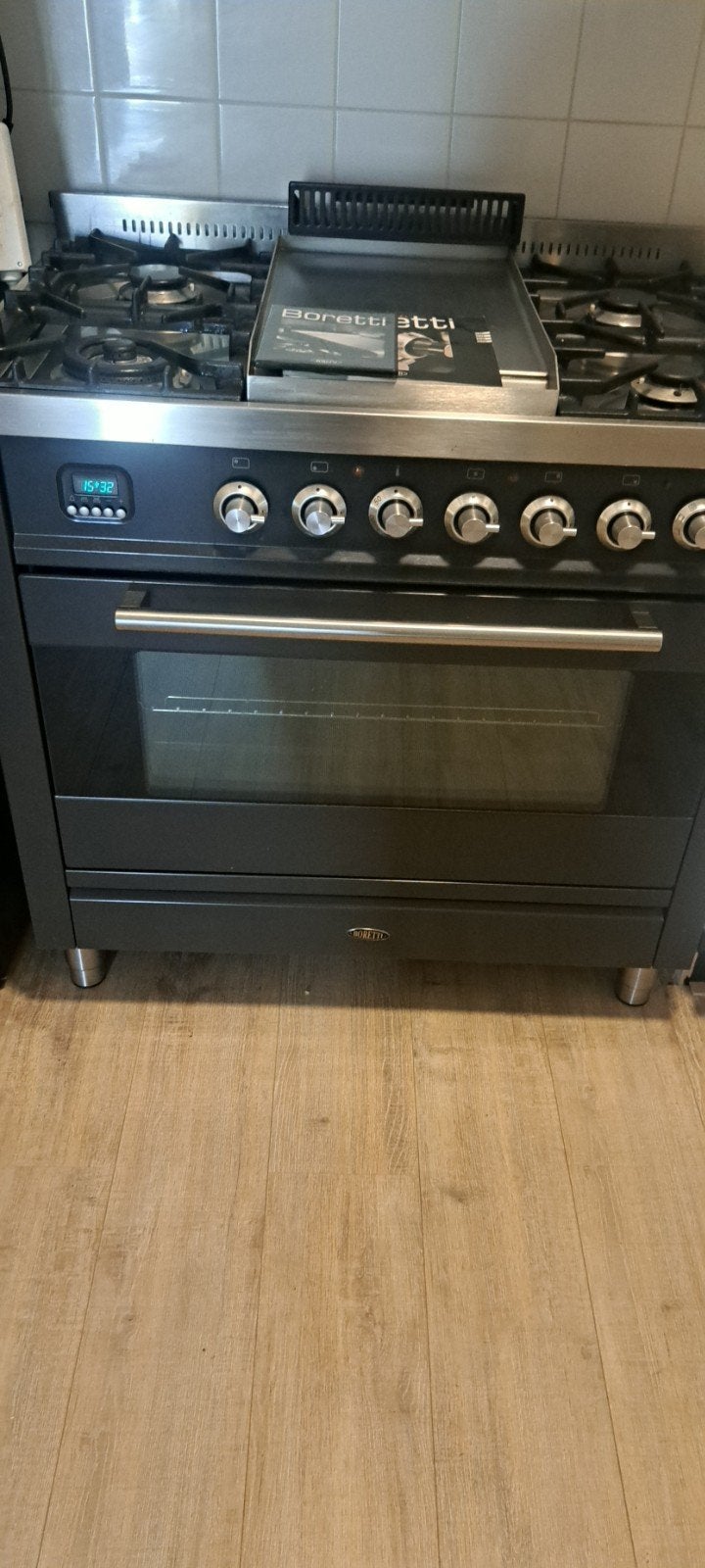 Borretti gasfornuis met oven - Zo goed als nieuw, Hete lucht, 60 cm of meer, Zo goed als nieuw, Gas