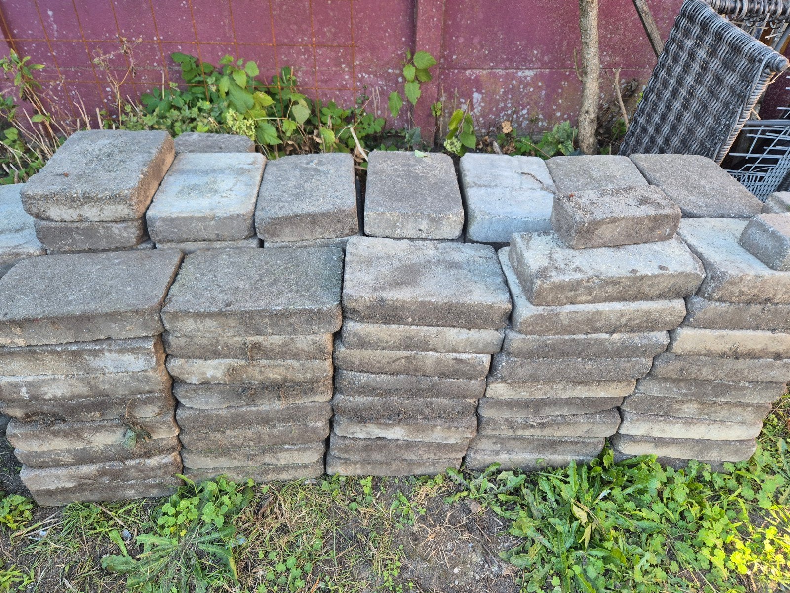 Gebruikte cobblestones 30 x 20 voor terras of pad, Tuin en Terras, Ophalen, Gebruikt, 10 m² of meer, Beton