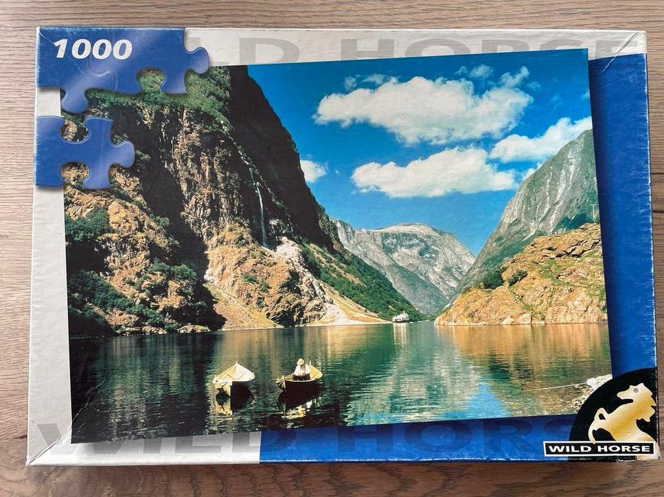 Wild Horse Legpuzzel 1000 stukjes - Bergen en meer, Ophalen, 500 t/m 1500 stukjes, Gebruikt, Legpuzzel