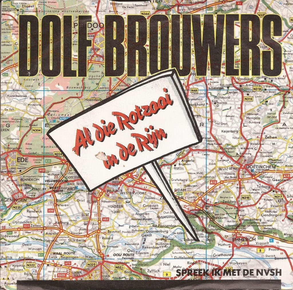 Dolf Brouwers - Al die rotzooi in de Rijn, Cd's en Dvd's, Ophalen of Verzenden, Gebruikt, 7 inch, Nederlandstalig