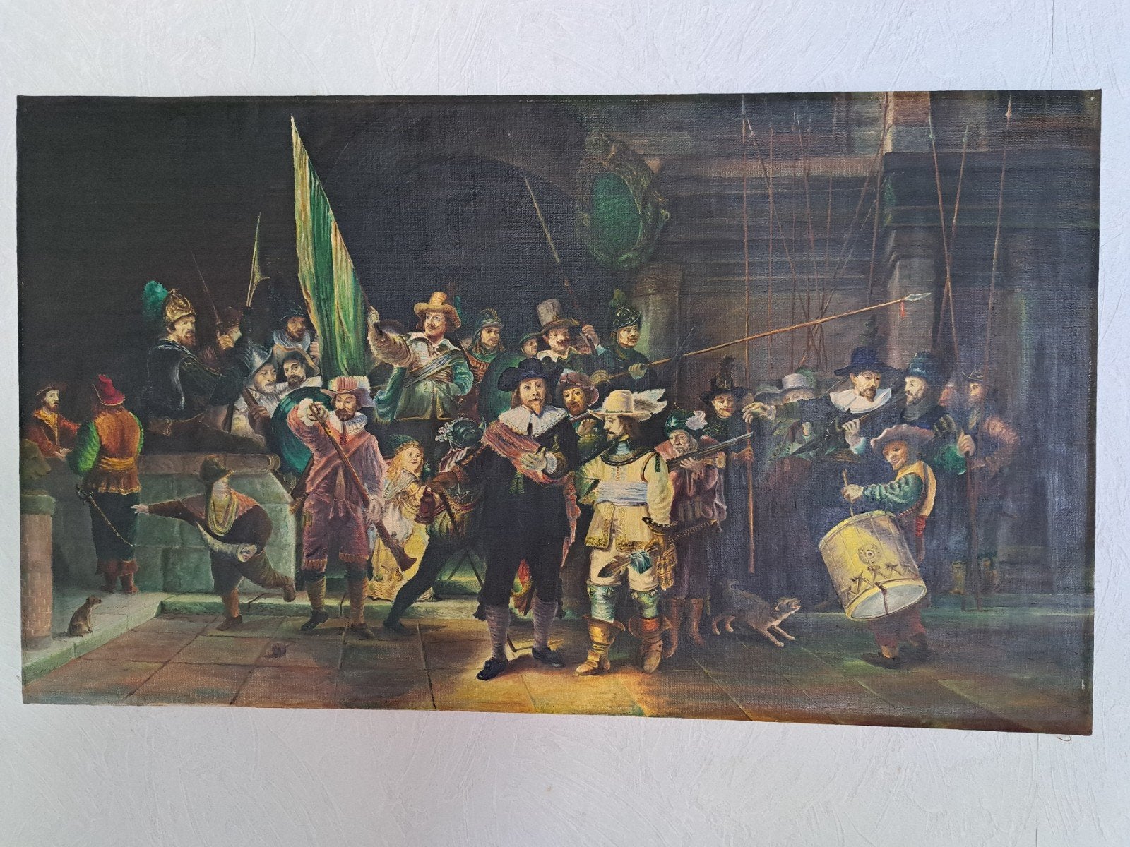 De Nachtwacht reproductie op canvas, Ophalen of Verzenden