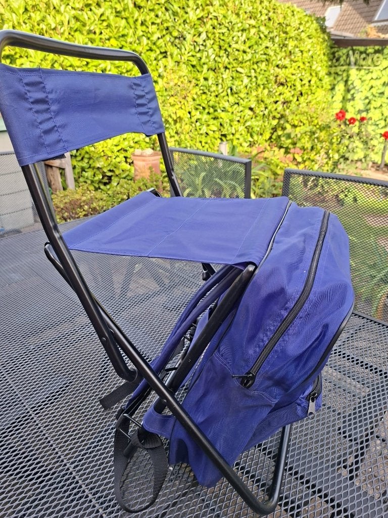 OPVOUWBAAR VISSTOELTJE DRAAGBAAR ALS RUGZAK+TAS ER AAN VAST., Ophalen of Verzenden, Nieuw, Overige typen