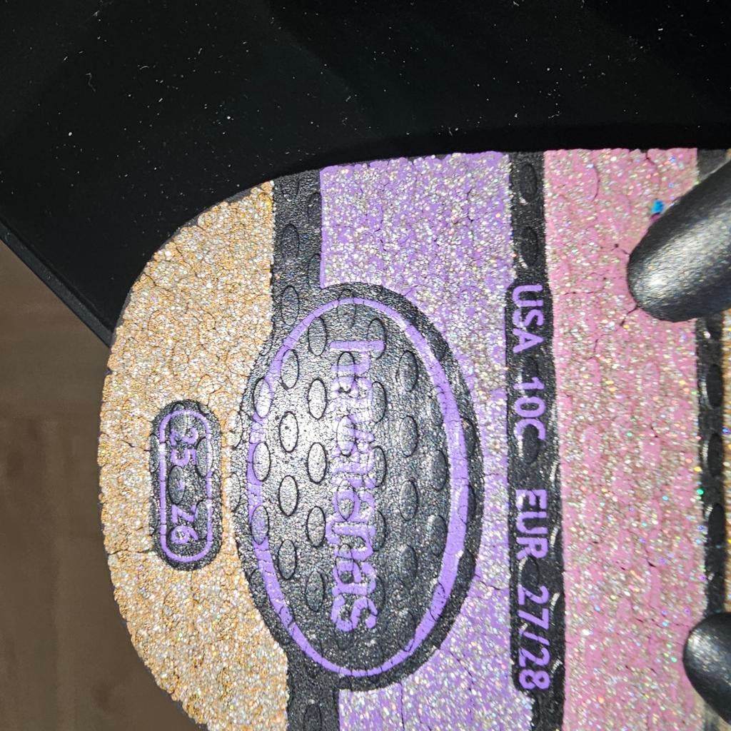 Leuke glitter slippers 27/28, Gebruikt, Meisje, Schoenen, Ophalen of Verzenden
