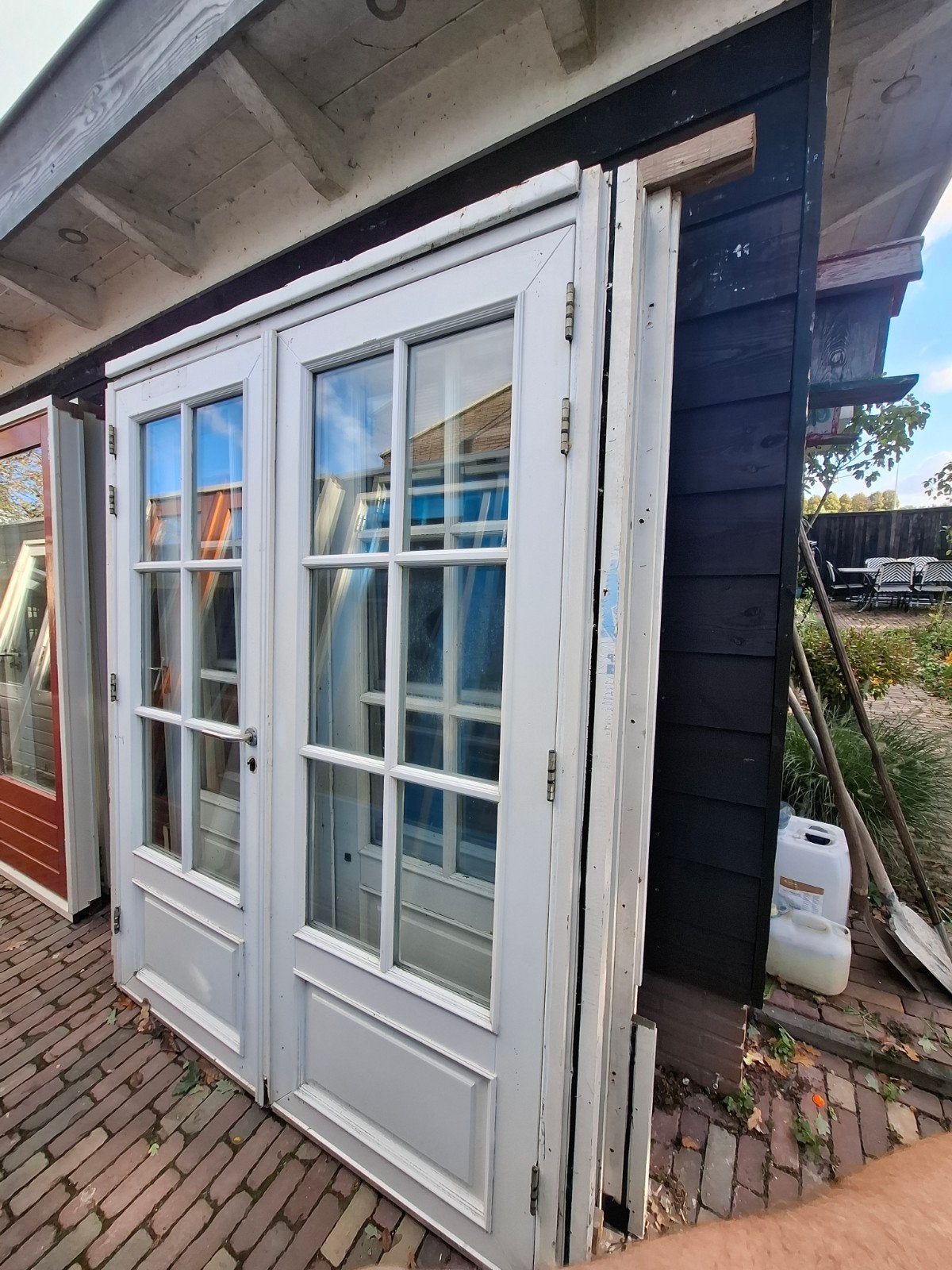 openslaande tuindeuren dubbel glas deuren terrasdeuren 3 set, Doe-het-zelf en Verbouw, Deurkozijn, 150 tot 225 cm, Hout, Ophalen