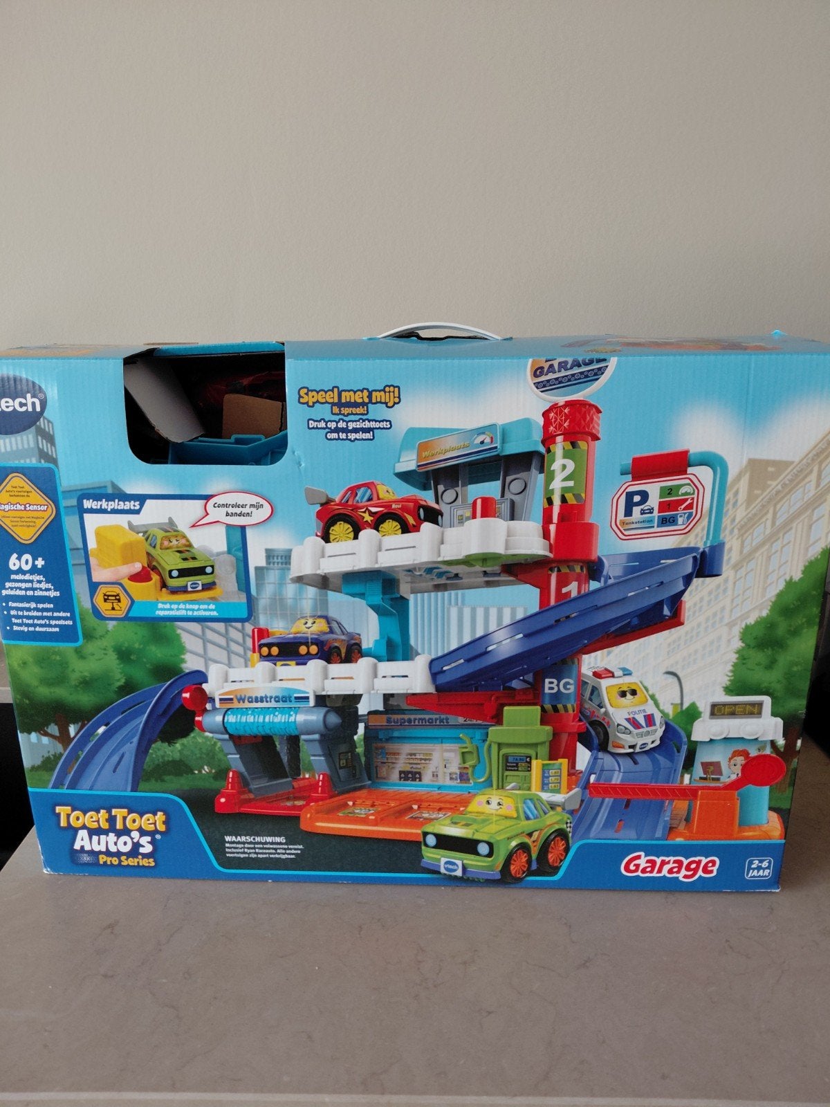 VTech Toet Toet Auto's Pro Series Garage Speelset, Kinderen en Baby's, Speelgoed | Speelgoedvoertuigen, Ophalen, Zo goed als nieuw