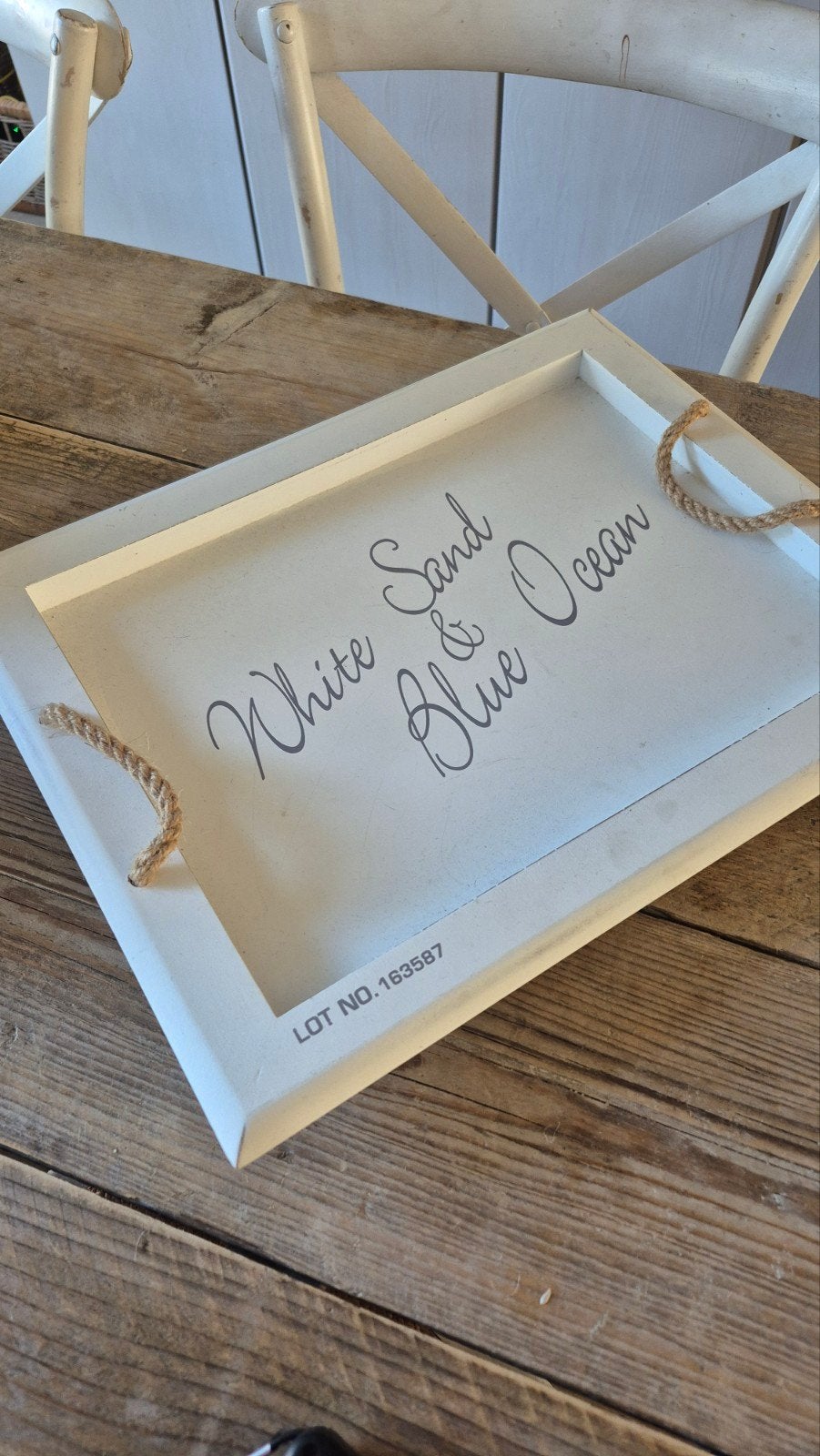Decoratieve dienblad 'White Sand & Blue Ocean', Huis en Inrichting, Woonaccessoires | Overige, Ophalen