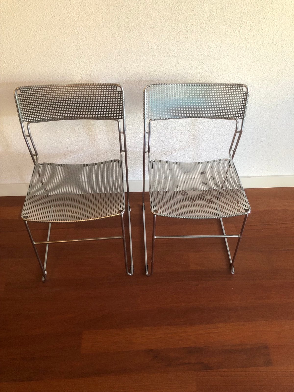 Set van 2 artben Sultana stoelen - Italiaans design, Huis en Inrichting, Gebruikt, Twee, Retro vintage italiaans  design, Metaal