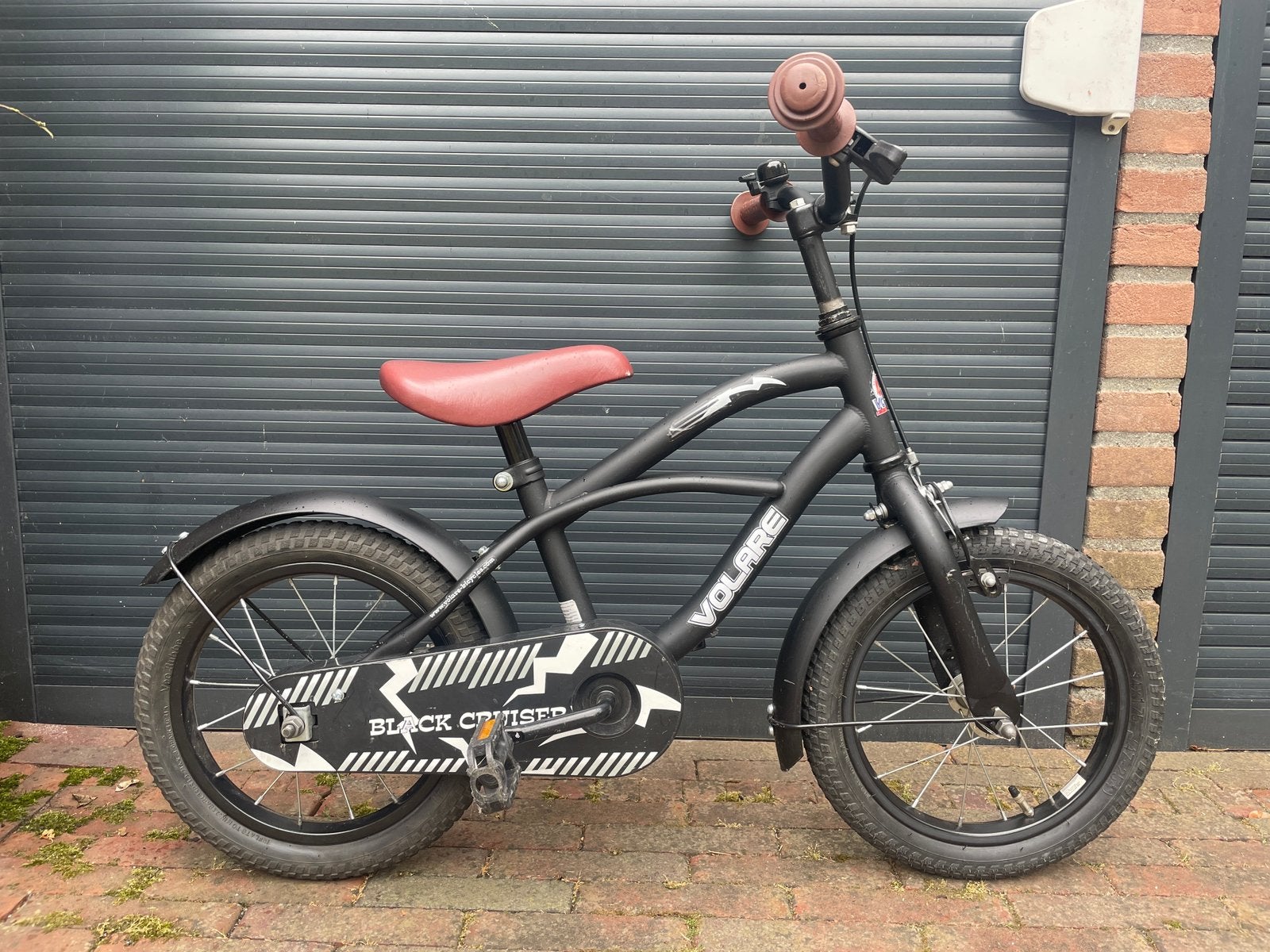 Volare Black Cruiser 12 inch kinderfiets met zijwieltjes, Fietsen en Brommers, Fietsen | Kinderfietsjes, Ophalen, Zo goed als nieuw