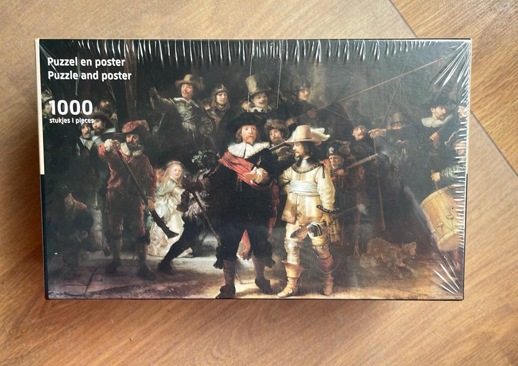 Nachtwacht puzzel 1000 stuks, Ophalen of Verzenden, 500 t/m 1500 stukjes, Nieuw