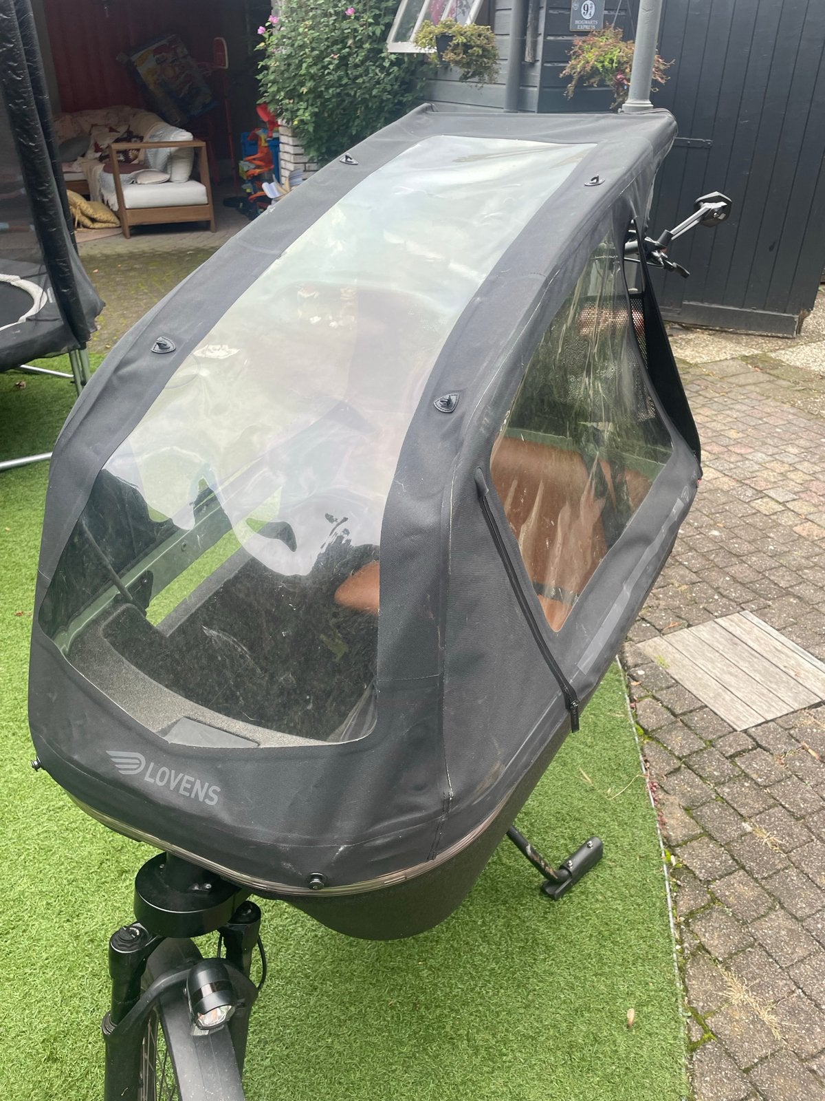 Lovens bakfiets huif/regenkap - Gebruikt, Ophalen, Gebruikt