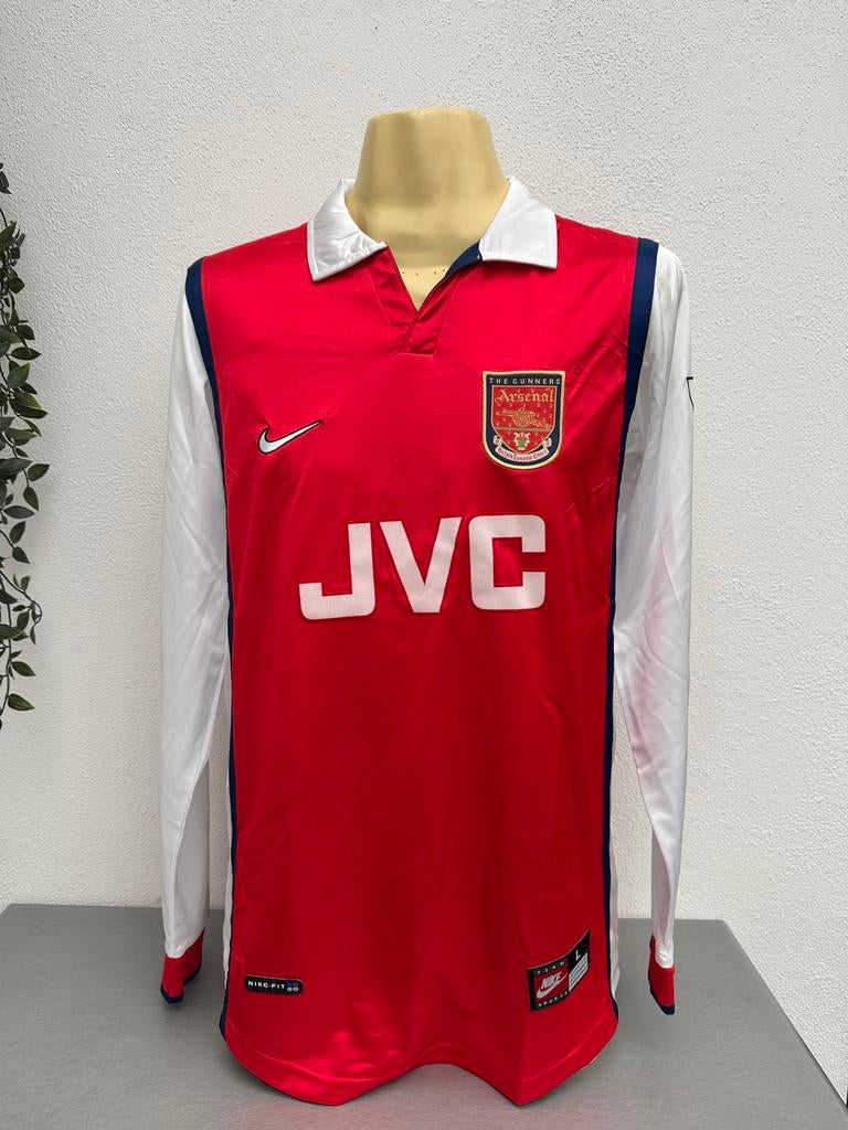 Arsenal Bergkamp 10 shirt – maat L – lange mouw, Sport en Fitness, Voetbal, Maat L, Ophalen of Verzenden, Zo goed als nieuw, Shirt