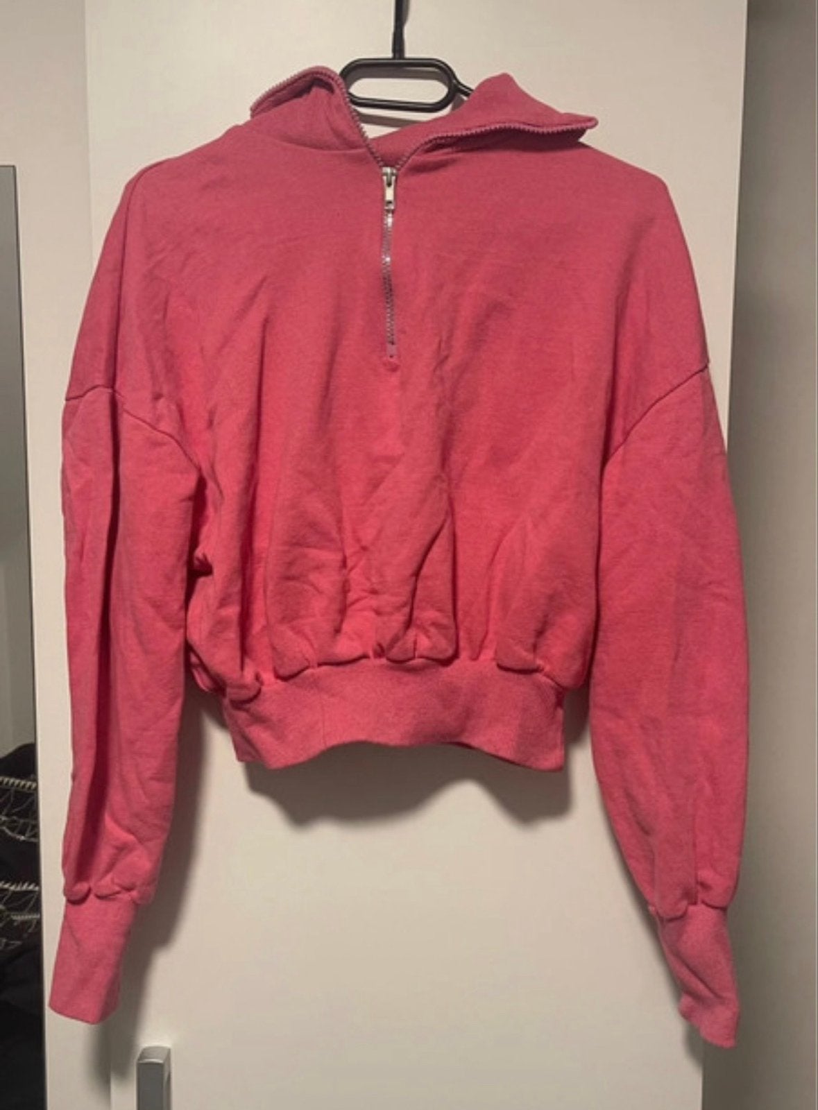 Roze Cropped Trui met Halve Rits, Verzenden, Gedragen, Maat 36 (S), Roze