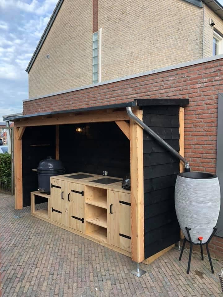 buitenkeuken met overkapping, Tuin en Terras, Buitenkeukens, Ophalen of Verzenden, Nieuw, Houtskool