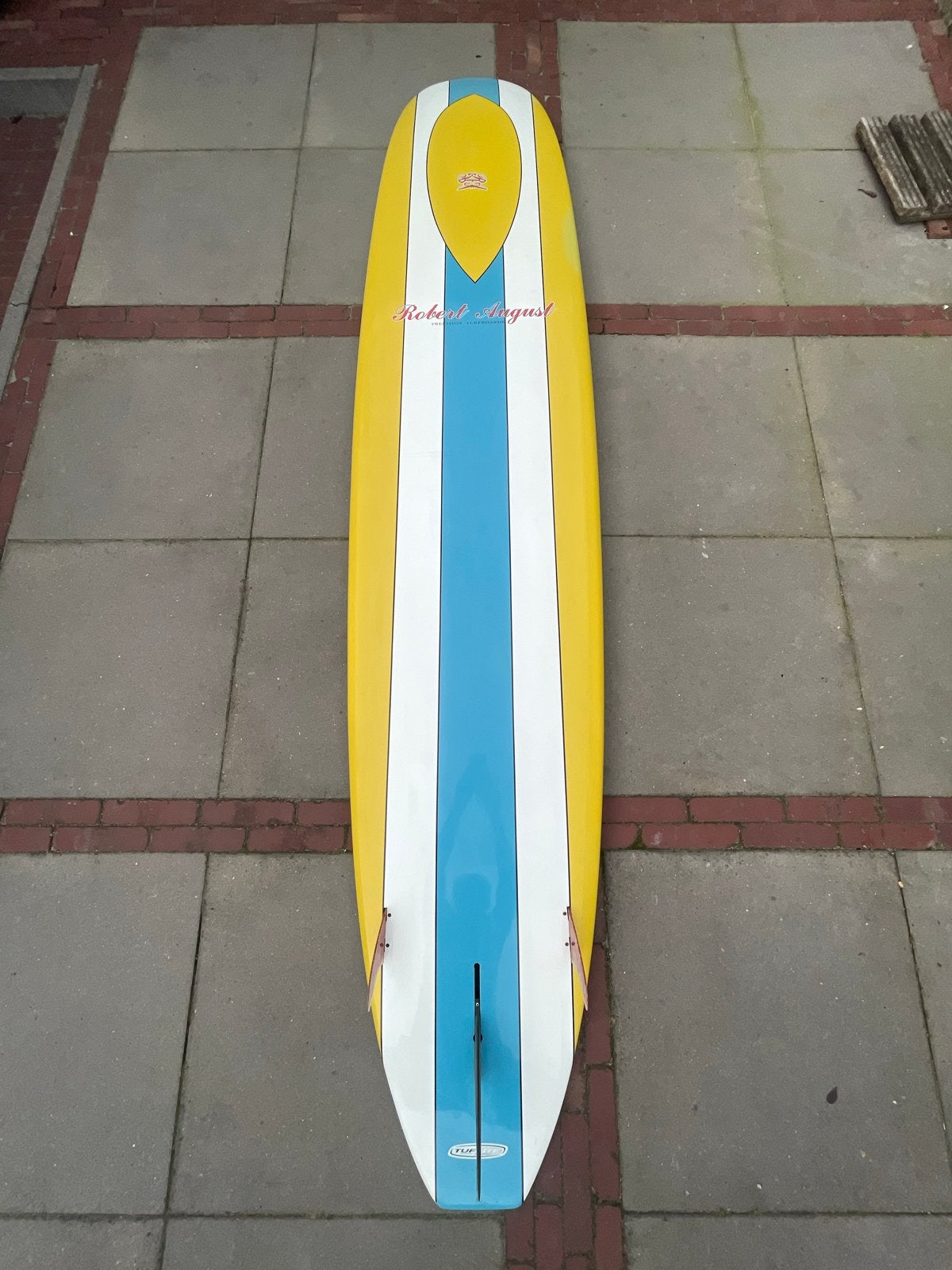 Robert August 9’6” TufLite Longboard, Watersport en Boten, Golfsurfen, Ophalen, Gebruikt, Longboard, Met vinnen