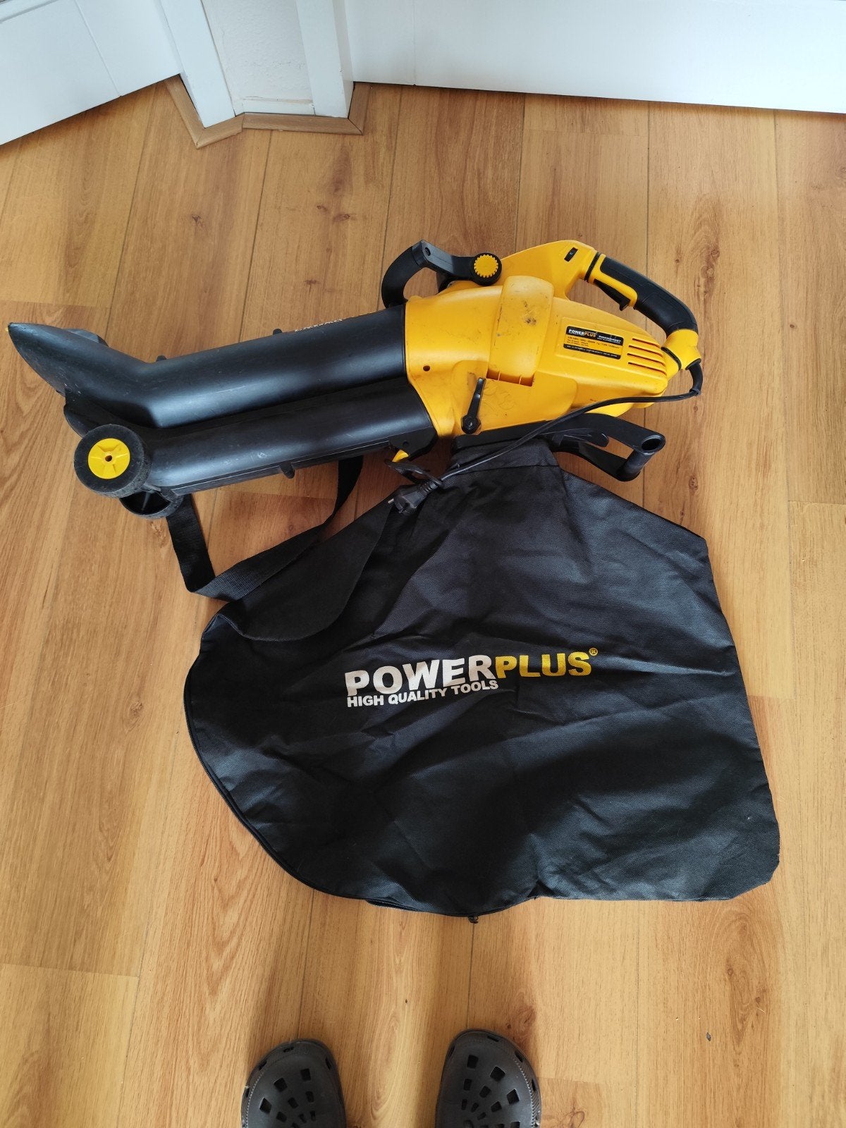 Powerplus Bladblazer met Zuig- en Versnipperfunctie, Ophalen, Gebruikt, Met opvangzak, Handgedragen