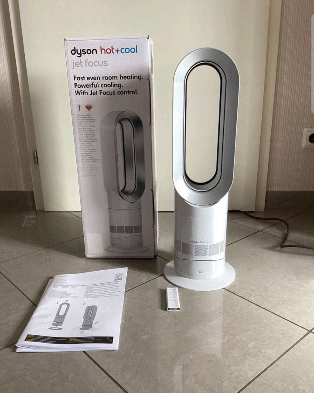 Dyson Hot + Cool Jet Focus AM09 Ventilator/Verwarming, Witgoed en Apparatuur, Ventilatoren, Ophalen of Verzenden, Ventilator met afstandsbediening