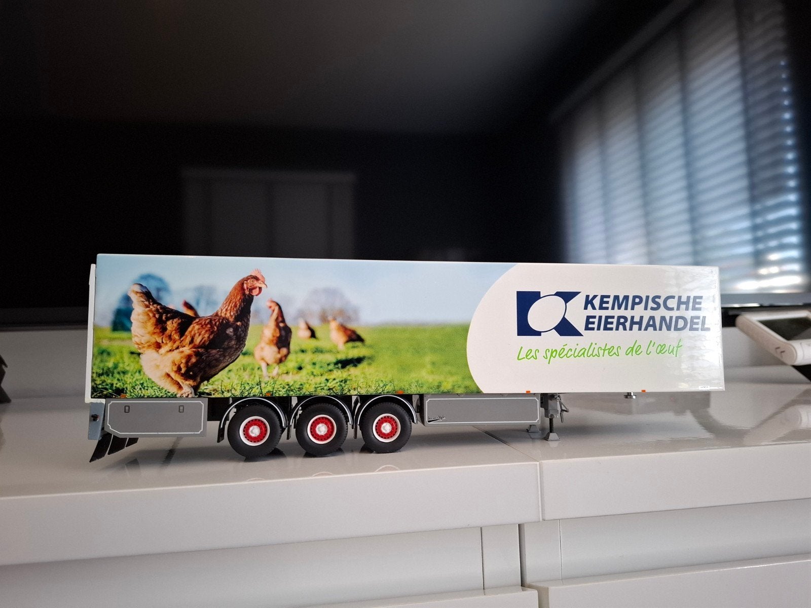 Tekno Ceusters trailer eierhandel, Hobby en Vrije tijd, Modelauto's | 1:50, Ophalen of Verzenden, Nieuw, Bus of Vrachtwagen, Tekno